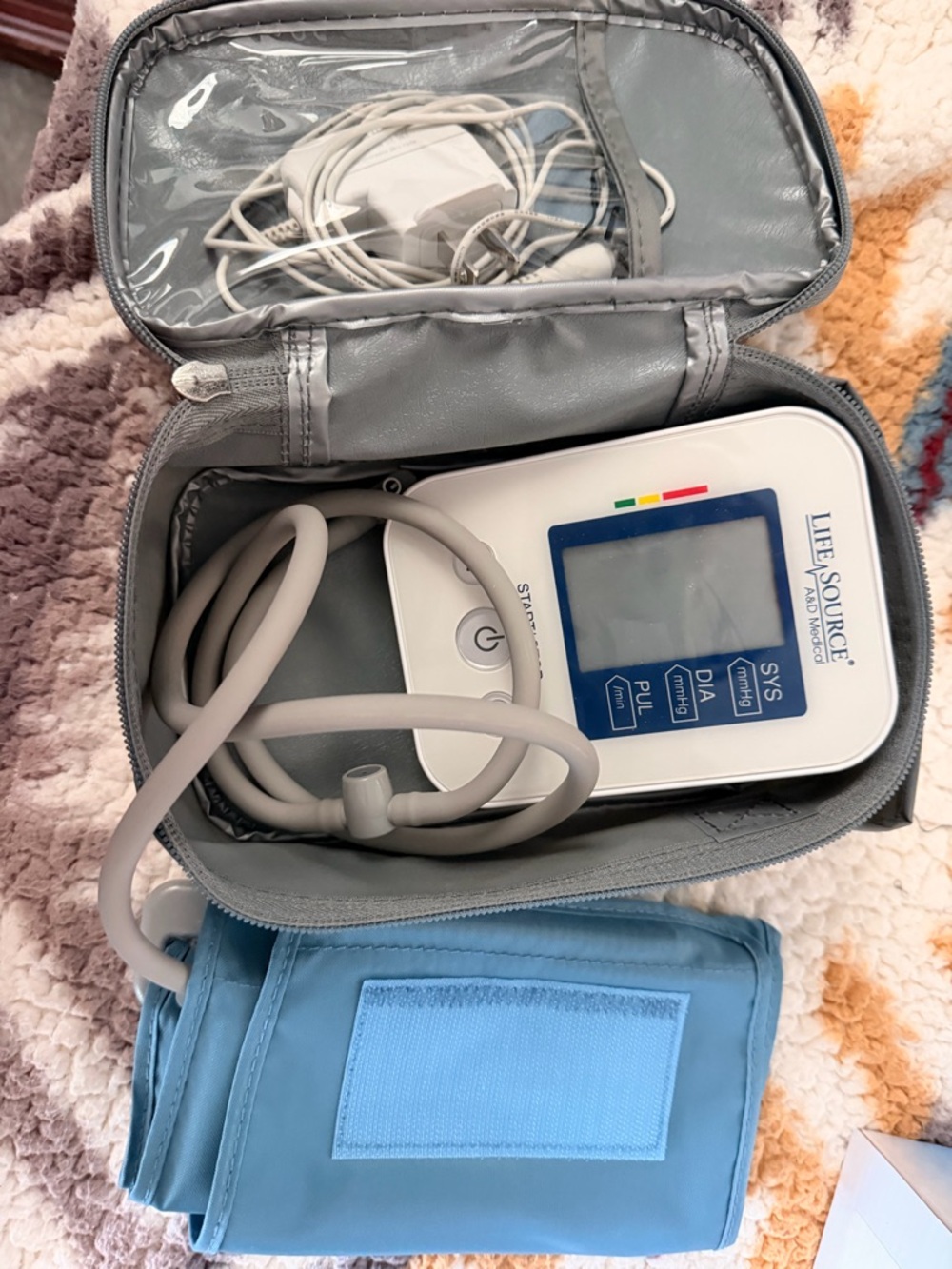 Lifesource Automatic Blood Pressure Monitor in Light Blue